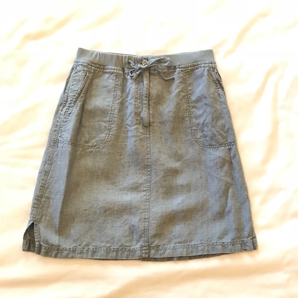 J. Jill | light denim linen skirt size 8